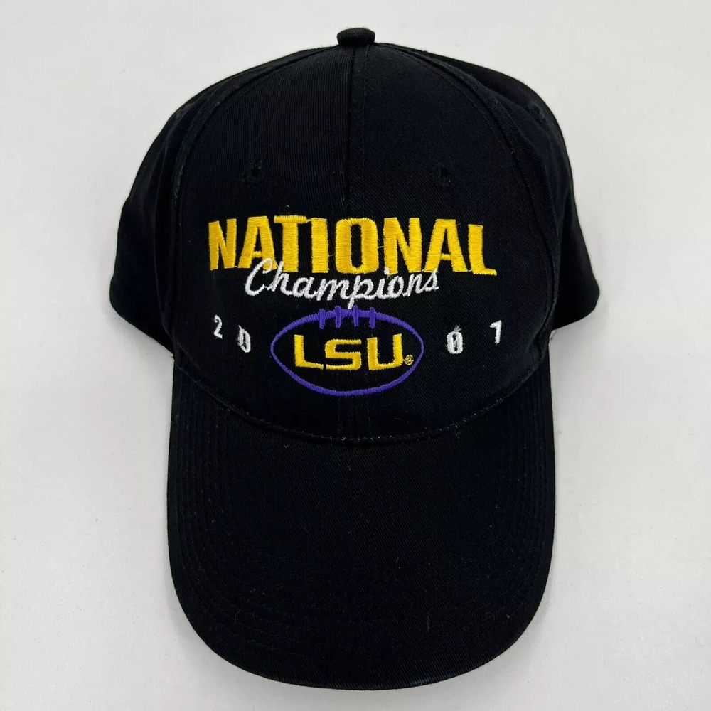 Headmaster LSU Tigers 2007 National Champions Hat Black Mens Baseball Cap